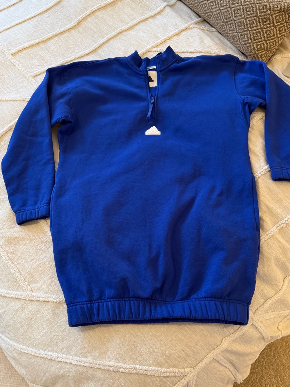 adidas Royal Blue Long Sleeve Pullover Dress